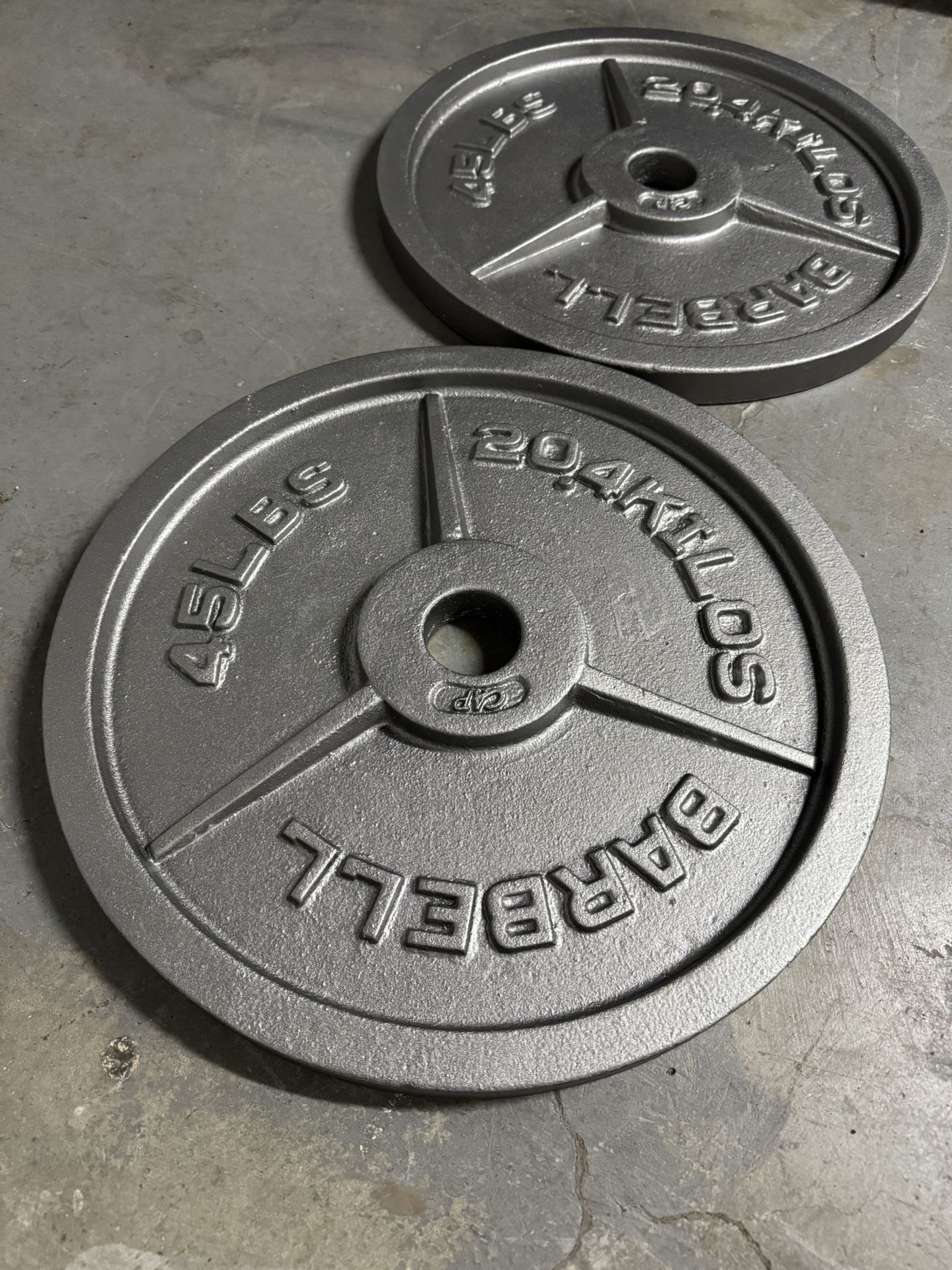 Pair Of 45 Pound CAP Olympic Weights