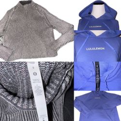 Lululemon Pullover Hoodie &  Mock Neck Ribbed Pullover New