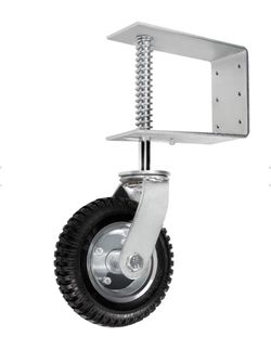 Stark 8″ Spring-Loaded Gate Caster Wheel Swivel Flat-Free Wheel Universal