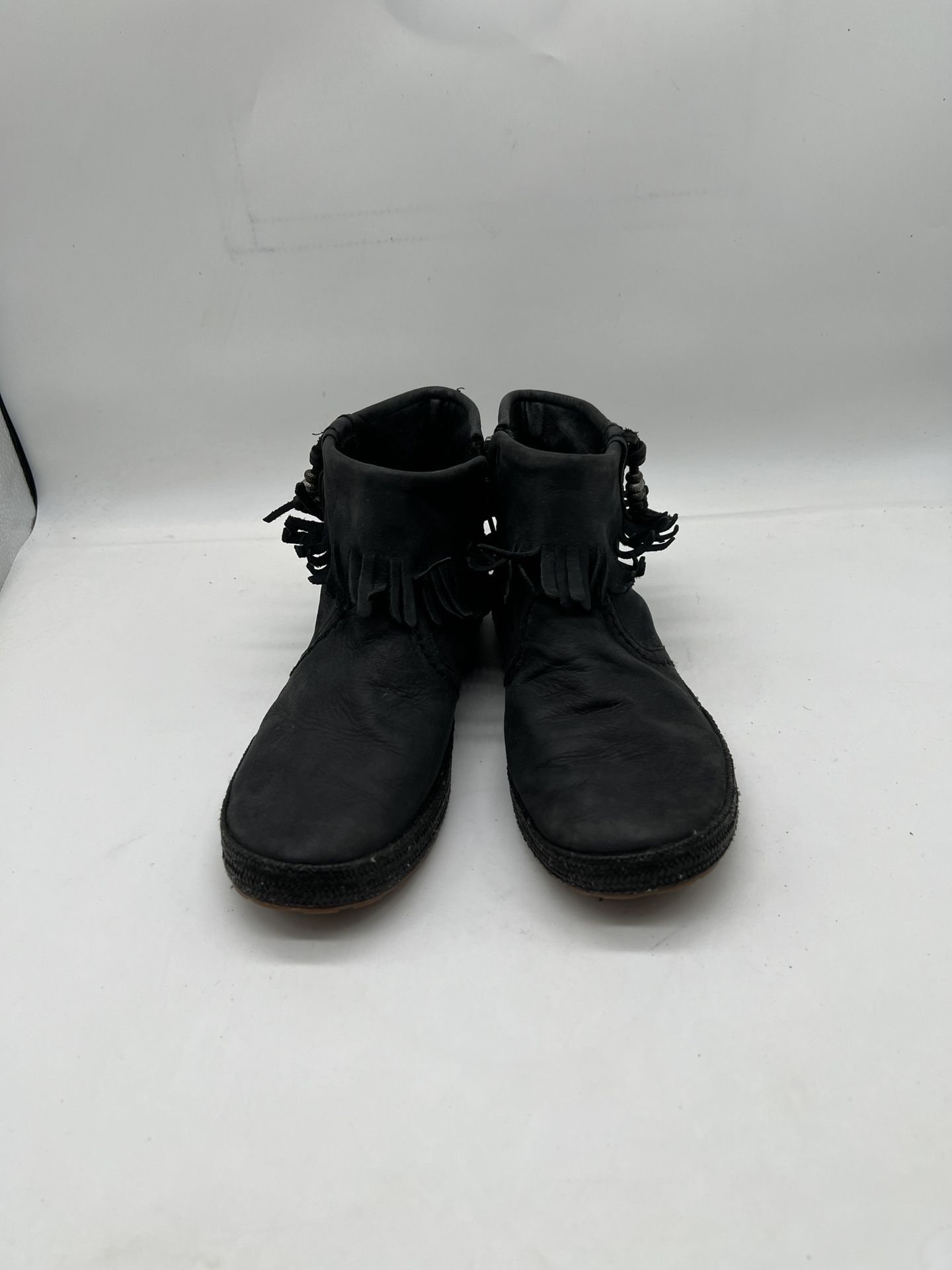 UGG Black Suede Fringe Ankle Booties size 5:5