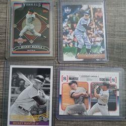4 Mickey Mantle Baseball  cards