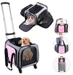 BEBANG Rolling Pet Carrier with Wheels