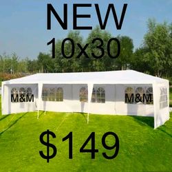 10x30 Party Tent, Heavy Duty Outdoor Tents for Parties, Wedding, Event, Large Canopy Tent with Walls, White Big Party Tents for Backyard, Garden, Wate