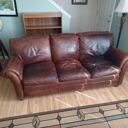 Flexsteel leather couch