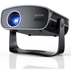 New-Compatible with Netflix & Native 1080P】Smart Projector with WiFi and Bluetooth, 4K Support Home Movie Projector, Auto Focus & Keystone Portable Ou