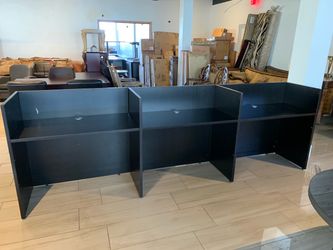 Telemarketersstations 42” w black cherry 3 people