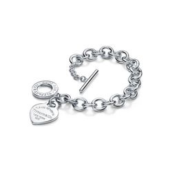 Heart Tag Toggle Bracelet \ Necklace Set 