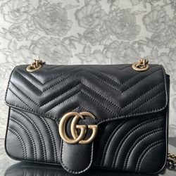 GG black genuine leather purse 