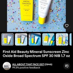 First Aid Beauty Mineral Sunscreen