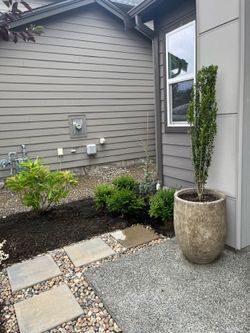 Two (2) Tall Large Outdoor Planters Plant Pots