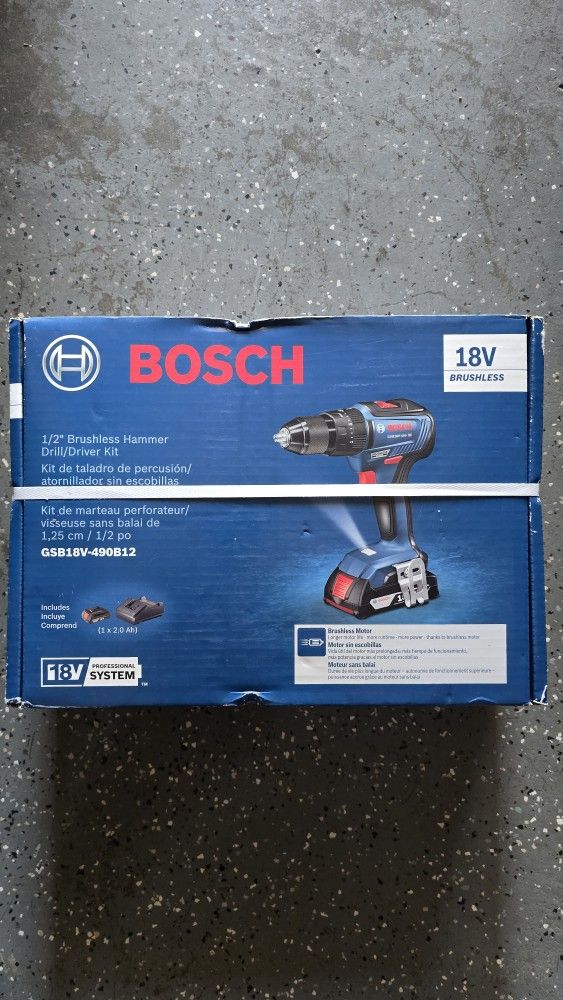 Bosch 18v Variable Speed Brushless Cordless Hammer Drill