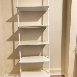 5 Shelf White Bookcase