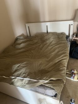 Title: Bed Frame + Mattress + Wardrobe Bundle - $100, Free Table Lamp Included