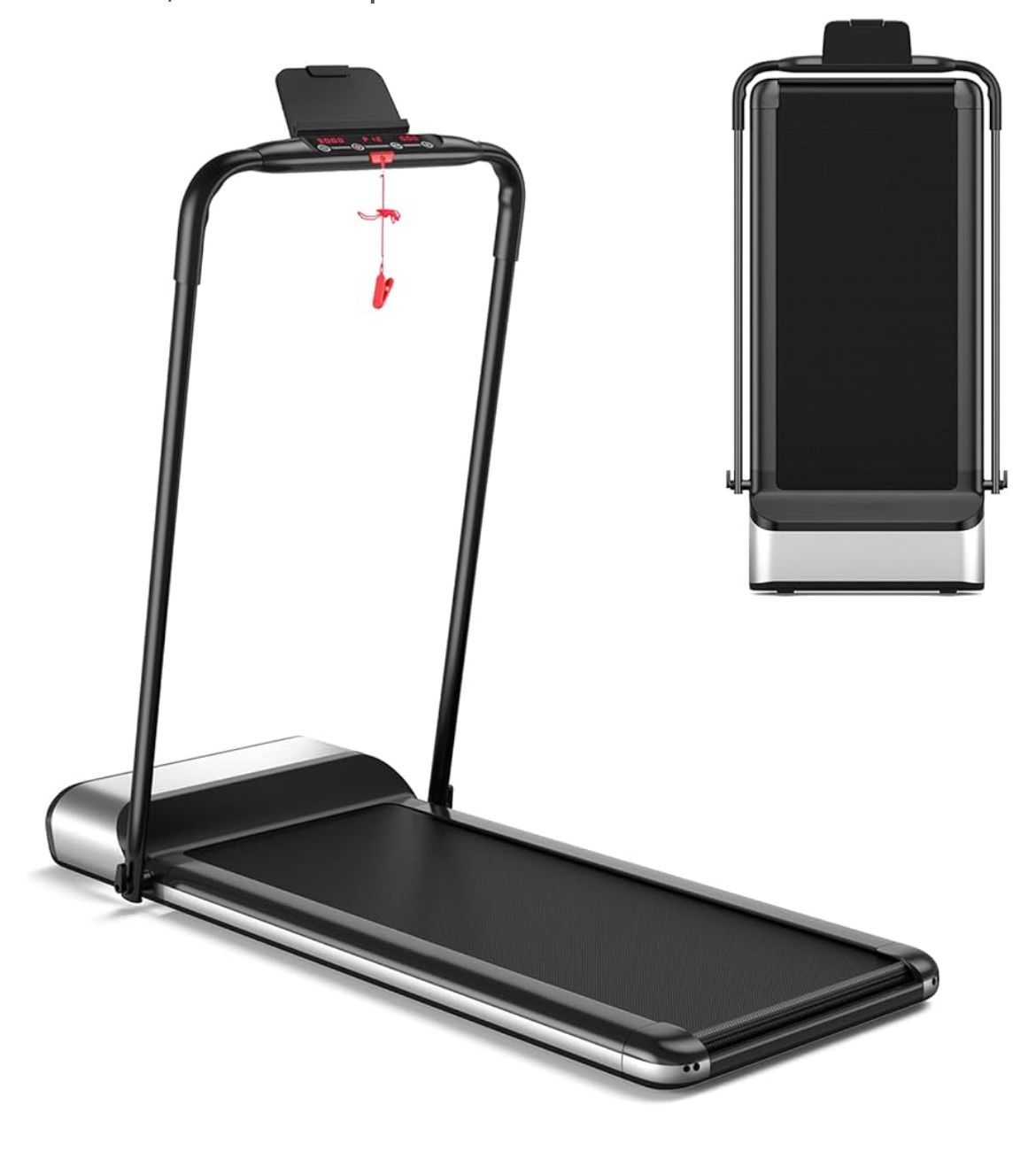 Goplus Folding Treadmill, Ultra-Thin Installation-Free Foldable Electric Treadmill, Low Noise, Walking Jogging Machine, Portable Superfit Treadmills f