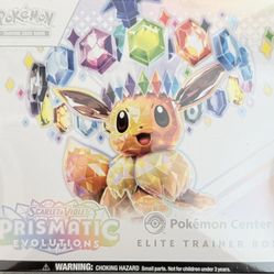 Pokémon Prismatic Evolutions Pokemon Center Exclusive Elite Trainer Box