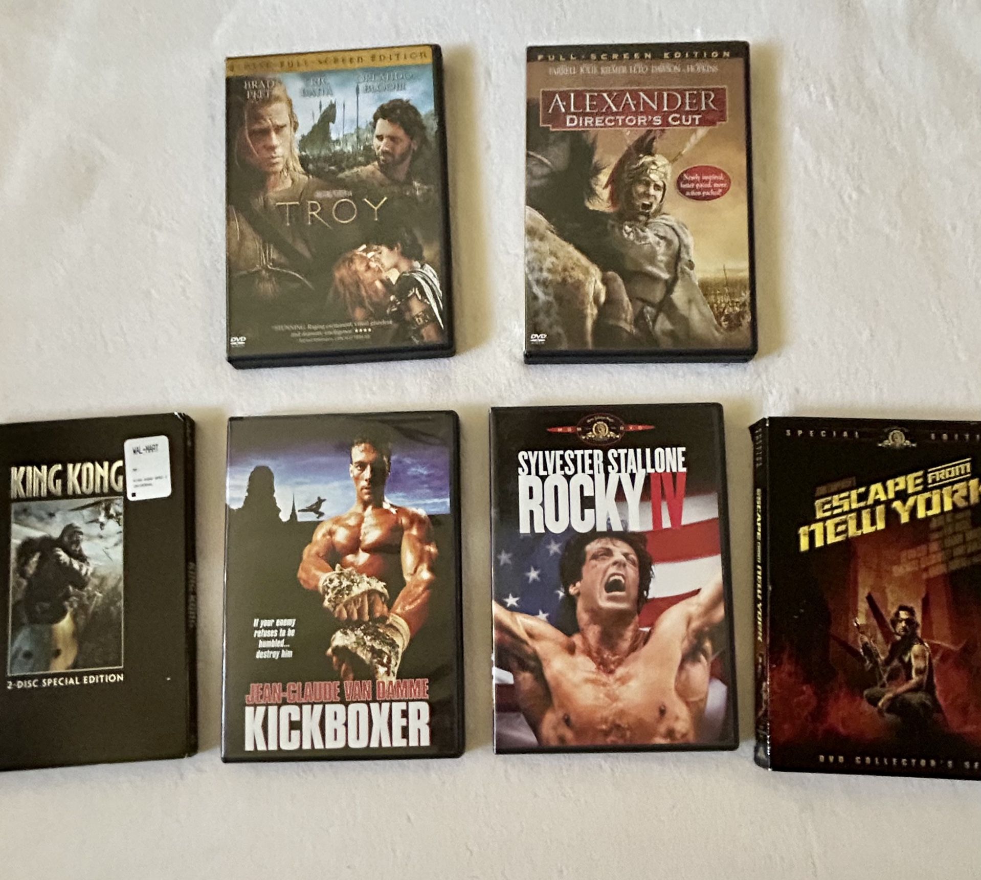 Classic Action Movies DVDs, Lot of 6 ~ King Kong, Kickboxer…