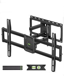 USX Mount Full Motion TV Wall Mount for Most 42-90 inch Flat Screen/LED/4K, TV Mount Bracket Dual Swivel Articulating Tilt 6 Arms, Max 16" Wood Studs,