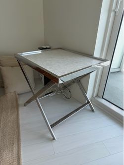 Modern Mother of Pearl Accent Table