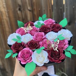 Paper Flowers Ramo/ Rosas De Papel/ Handmade/ Valentine’s Day