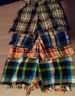 Back to School Sale! 5 Pair Toddler Plaid Shorts - Sizes 2T and 3T