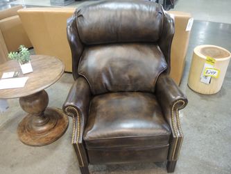 Hancock and Moore Browning Leather High-Leg Recliner - Alberta Saddle - Outlet Price