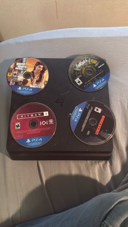 Broken PS4 Console – For Parts or Repair + Games