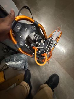 Snowshoes with Bindings Orange and Black