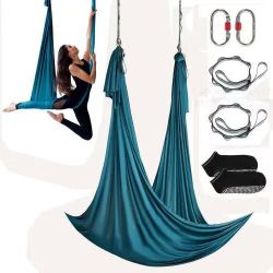 270}Aerial Yoga Hammock & Swing, 5.5 Yards, Aerial Yoga Starter Kit with 100gsm Nylon Fabric, Full Rigging Hardware & Easy Set-up Guide, Antigravity F