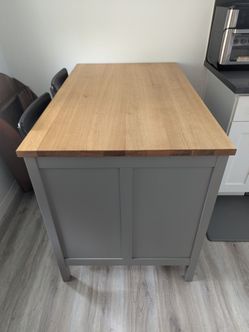 IKEA TORNVIKEN Kitchen Island with 2 Bar Stools