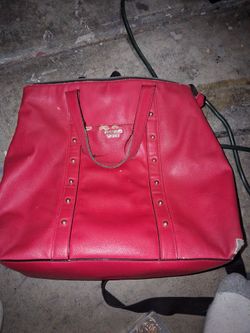 Victoria's Secret Red Studded Tote Bag