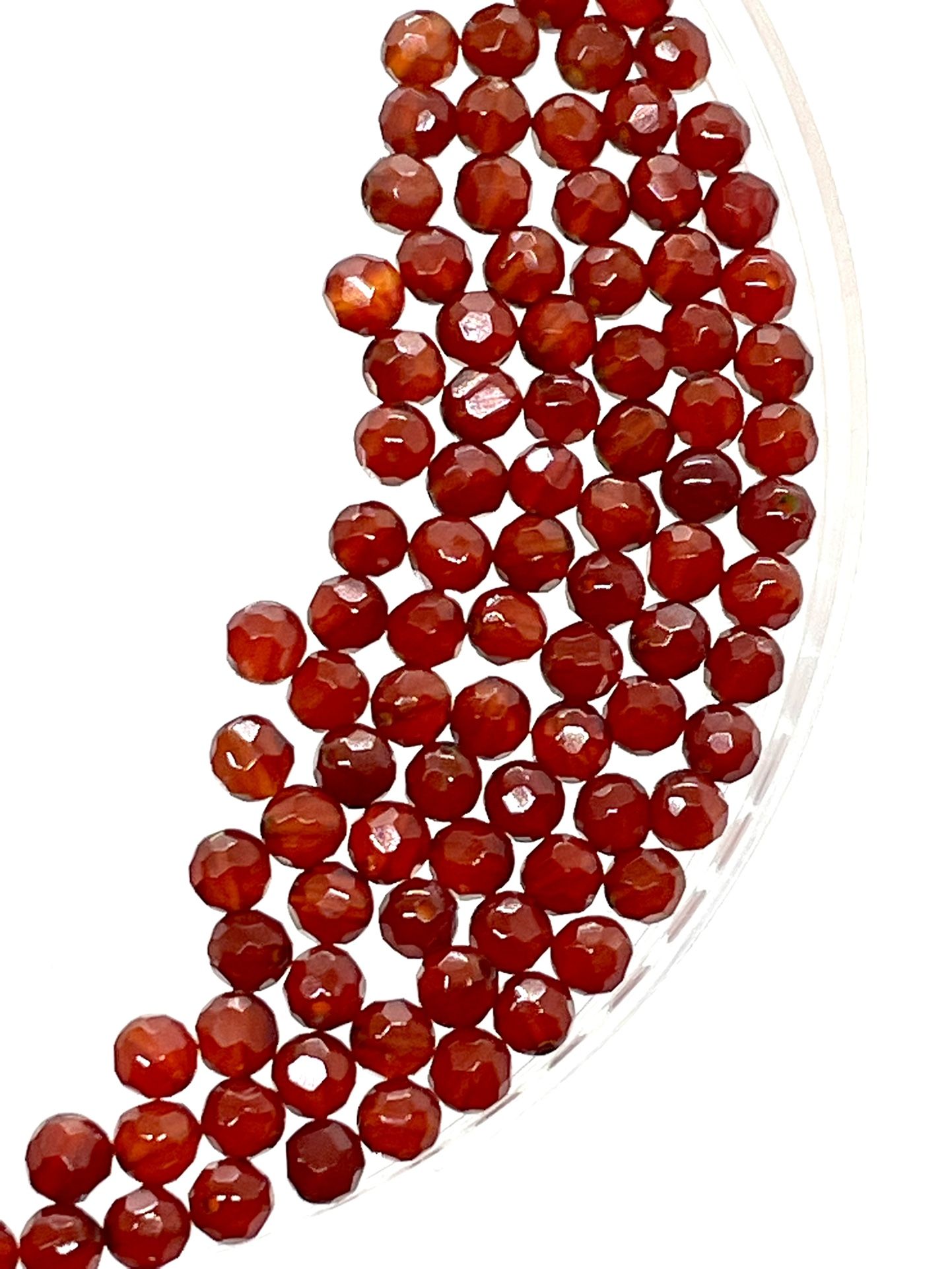 Lot Of Faceted Carnelian Beads