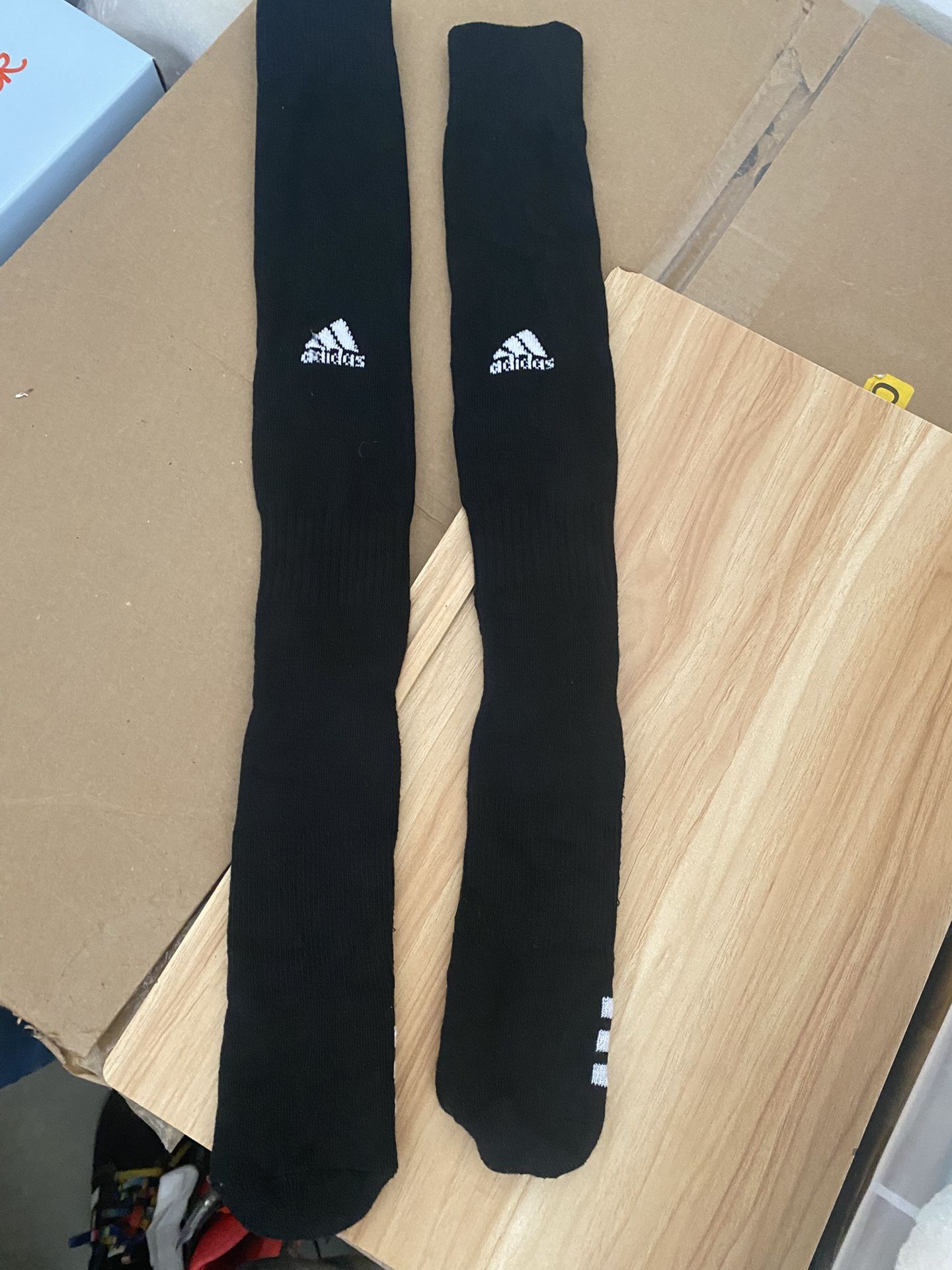 New Children Unisex Adidas Long Black Socks