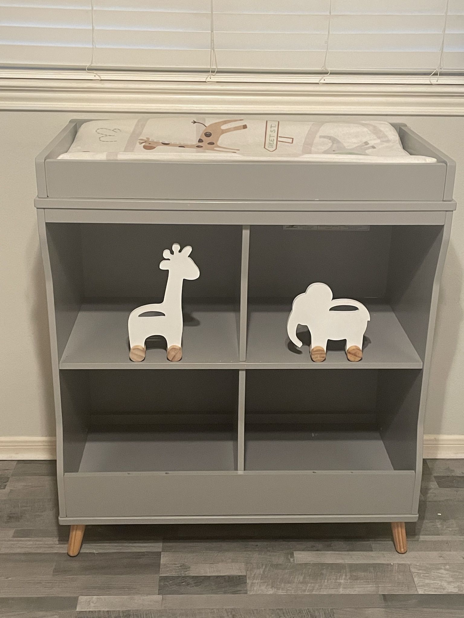 Gray Changing Table