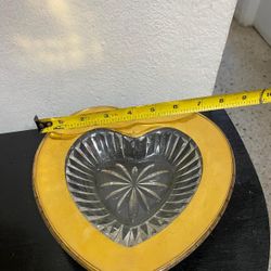 ADORNO DE CRISTAL FILETEADA DISEÑO CORAZÓN 