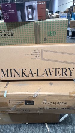 Minka Lavery 6110-1 Lavery Mirror with LED Light, 1-Light, 29 Total Watts, 24-in H x 6.75-in W, Whit