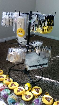 Two display jewelry and accessories stands with jewelry included $100