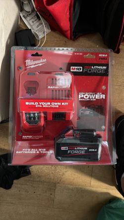 Milwaukee Red lithium forge xc8.0 and fast charger
