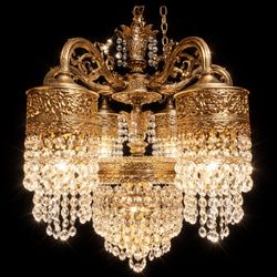  Vintage Brass Chandelier 