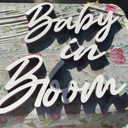 Baby In Bloom Foam Letter Sign 
