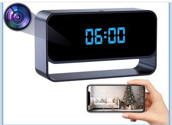 Mini Wireless Security Camera Clock- 1080P WiFi Cam - Night Vision - Local/Cloud Storage