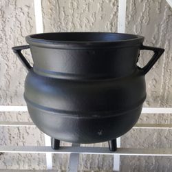 Black Metal Pot Planter Cauldron Planter