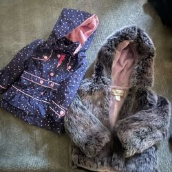3t Girls Jacket Fur coat free Dress 3t