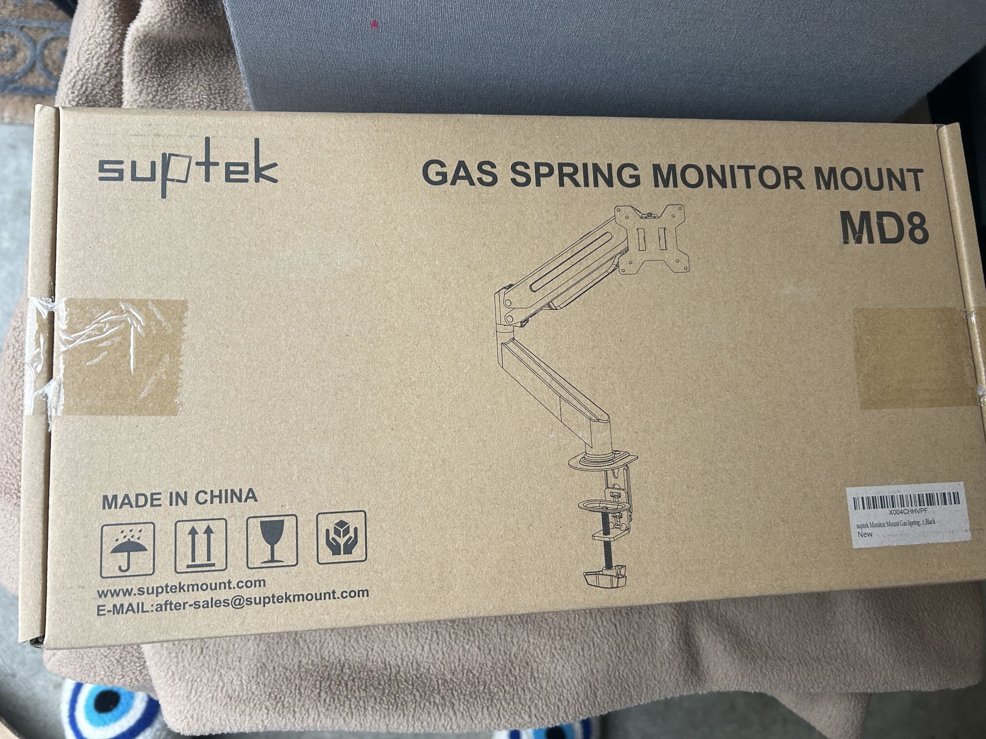 Suptek Monitor Mount Gas Spring Monitor Arm Desk Mount Fully Adjustable