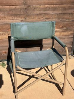 Folding Director's Chair with Canvas Seat