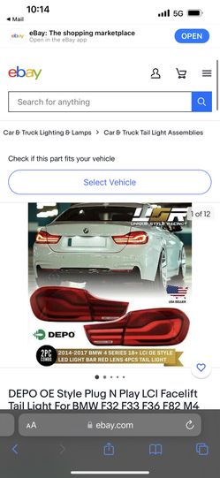 Facelift LCI BMW 2014-2020 4 Series Taillights