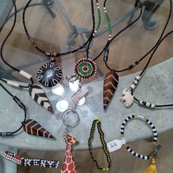 Lot of 10 African Theme Jewelry