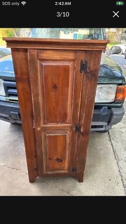 $125-Nice vintage cabinet all wood