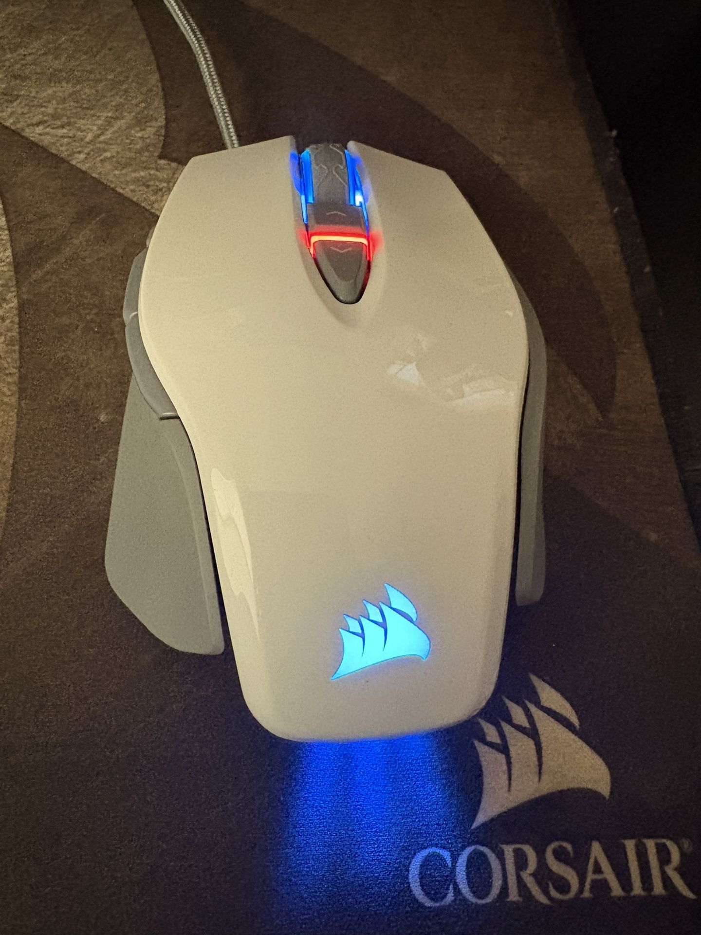 Corsair M65 RGB ULTRA WIRELESS Tunable FPS Gaming Mouse — White