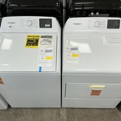 Whirlpool 4.3 cu. ft. Washer w/Removable Agitator, 7.0 cu. ft. Vented Electric Dryer w/Wrinkle Shiel