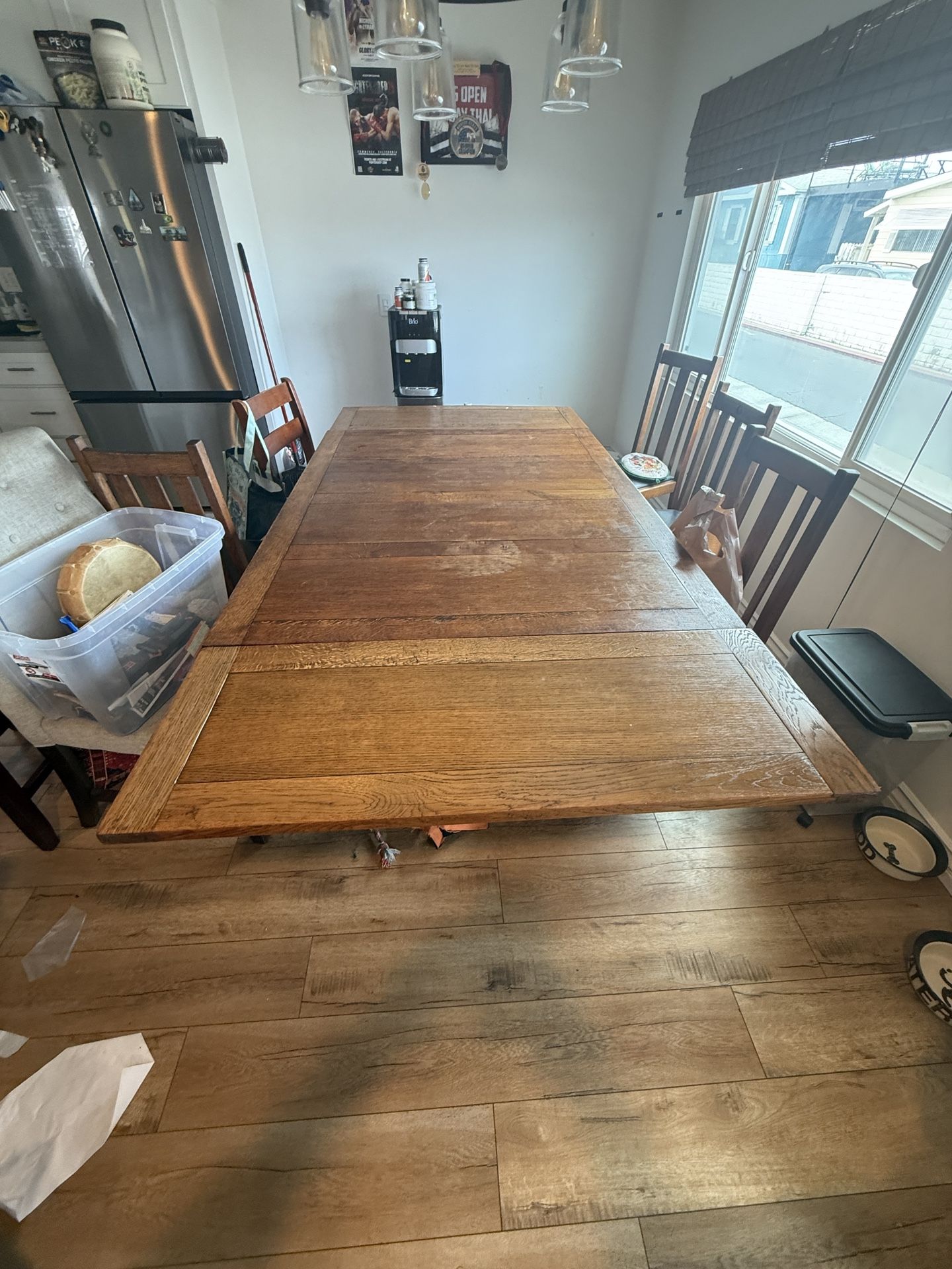 Solid Wood Dining Table With Leaves